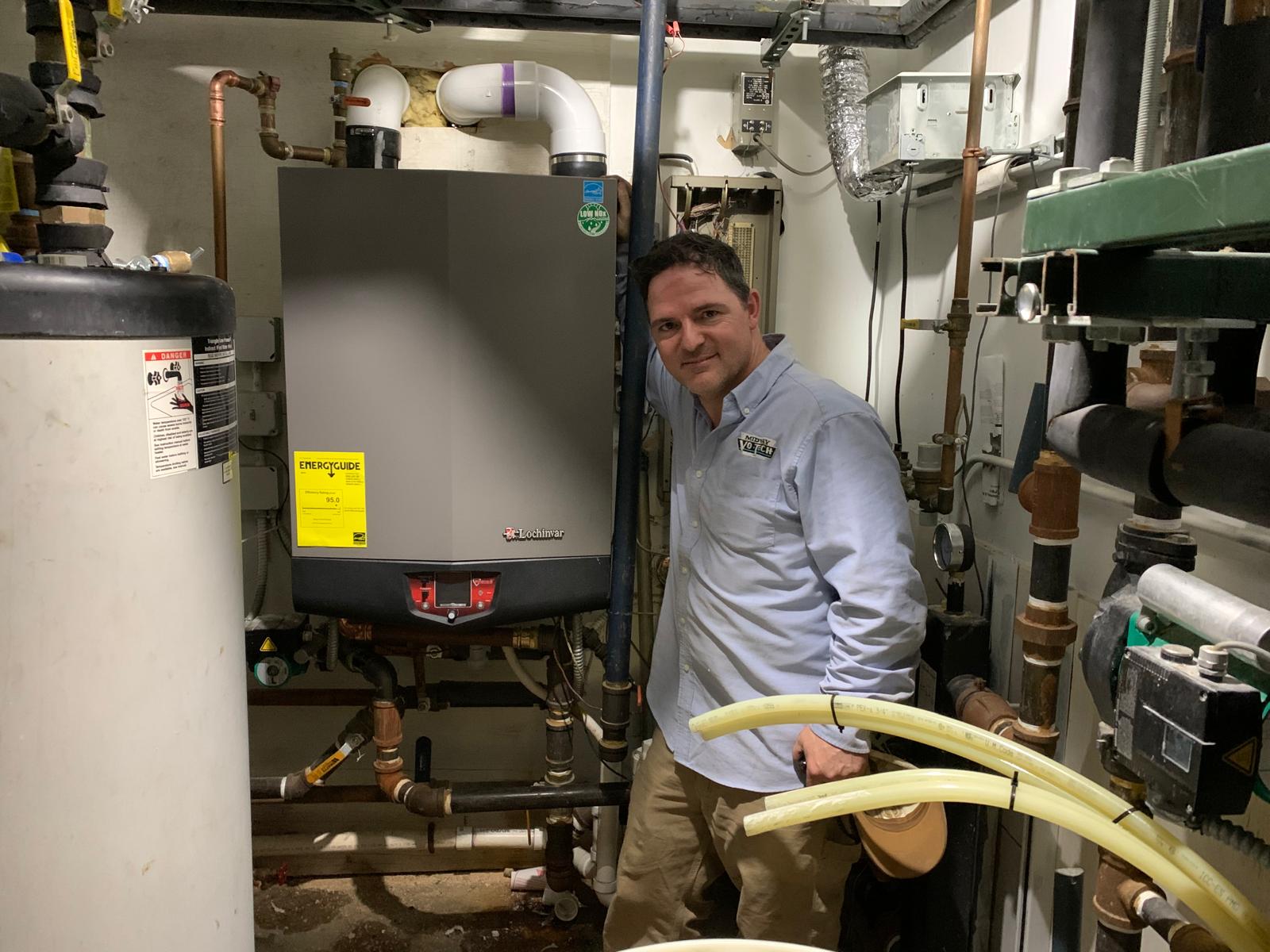 Norse team finished working on water heater installation